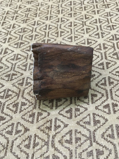King's Crown, hand carved Indian wood printing block; textile stamp; pottery stamp,