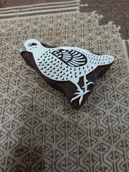 Partridge Bird ,pottery stamp ceramic mould scrapbooking tjap batik printing floral carved stamps, textile stamp; pottery stamp,