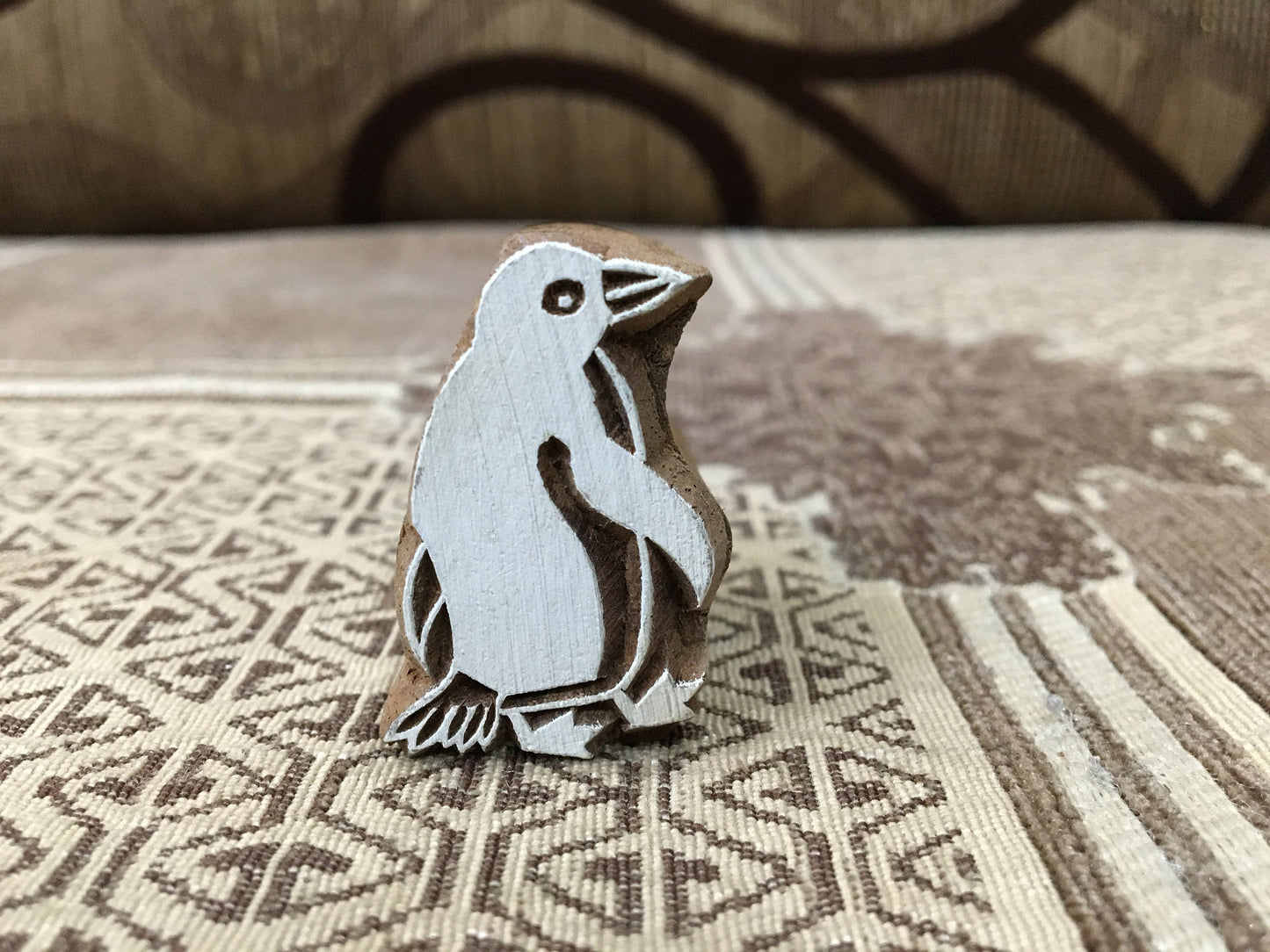 Penguin Block ,pottery stamp ceramic mould scrapbooking tjap batik printing floral carved stamps.