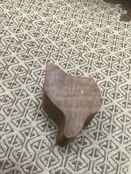 Indian Wood mounted rubber Printing Block – Cockerel, hand carved Indian wood printing block; textile stamp; pottery stamp,