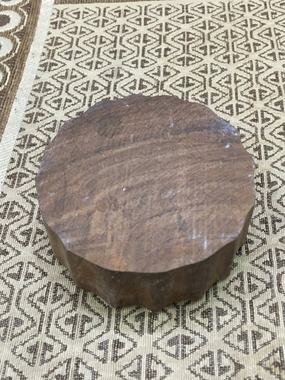 Serenity in Blooms: Indian Wooden Printing Block - Mandala Flower Design