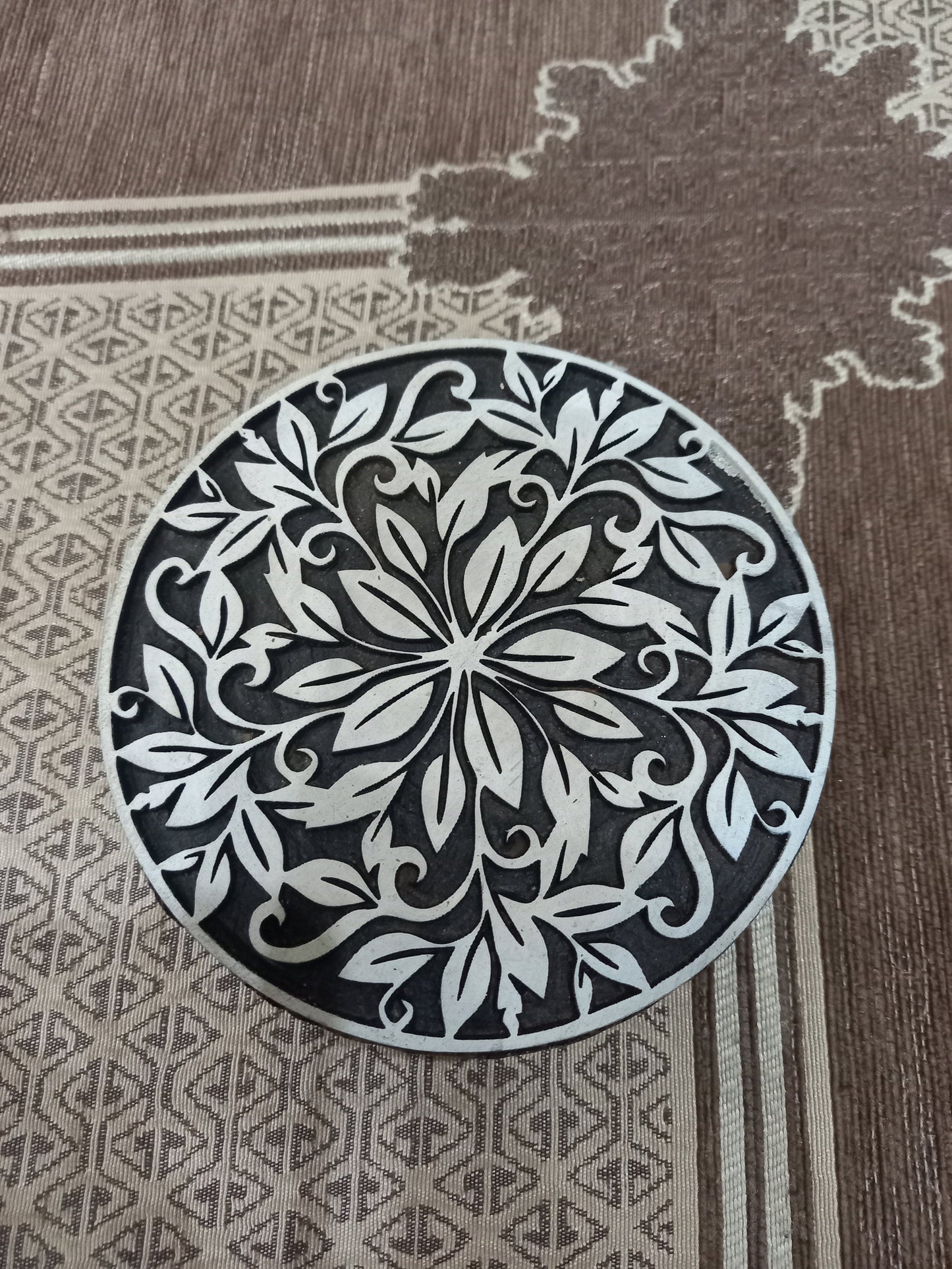 Mandala floral Block ,pottery stamp ceramic mold scrapbooking tjap batik printing floral carved stamps.