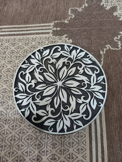 Mandala floral Block ,pottery stamp ceramic mold scrapbooking tjap batik printing floral carved stamps.