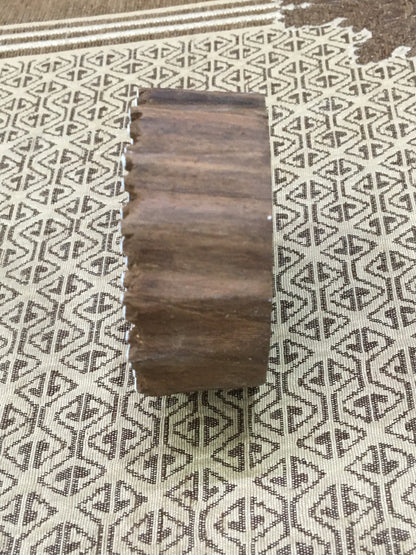 Serenity in Blooms: Indian Wooden Printing Block - Mandala Flower Design