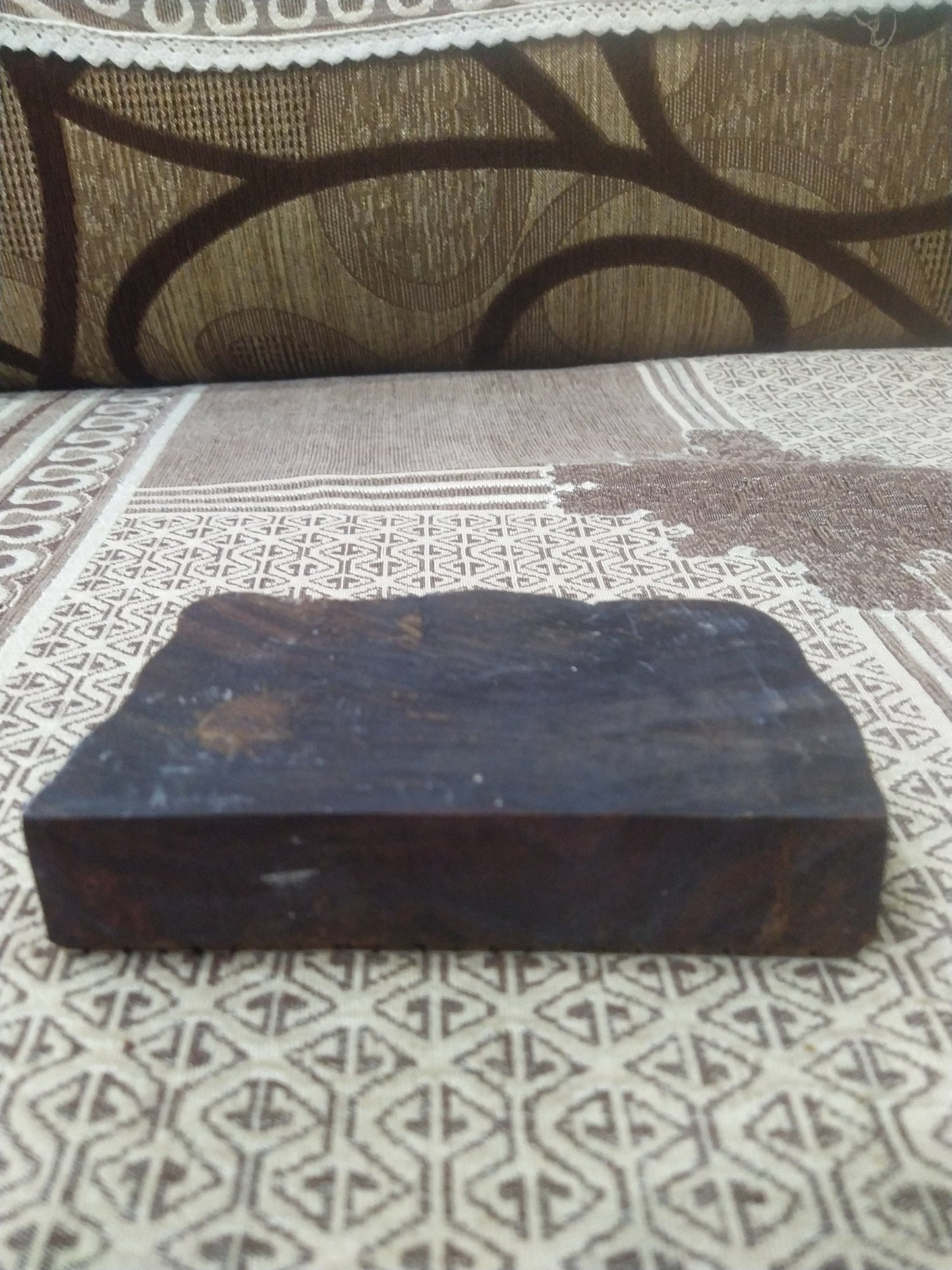 Maedow 04, hand carved Indian wood printing block; textile stamp; pottery stamp,