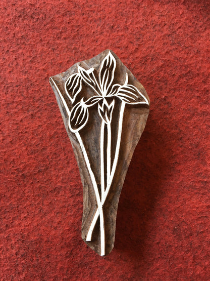 Indian Artistic Handicraft Item Floral 08, hand carved Indian wood printing block; textile stamp; pottery stamp,
