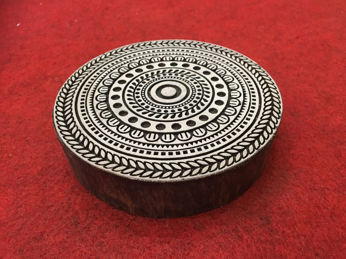 Mandala Wood Stamp; Pottery Stamp; Wood Printing Block; Indian Stamp; Soap Stamp; Textile Print Block