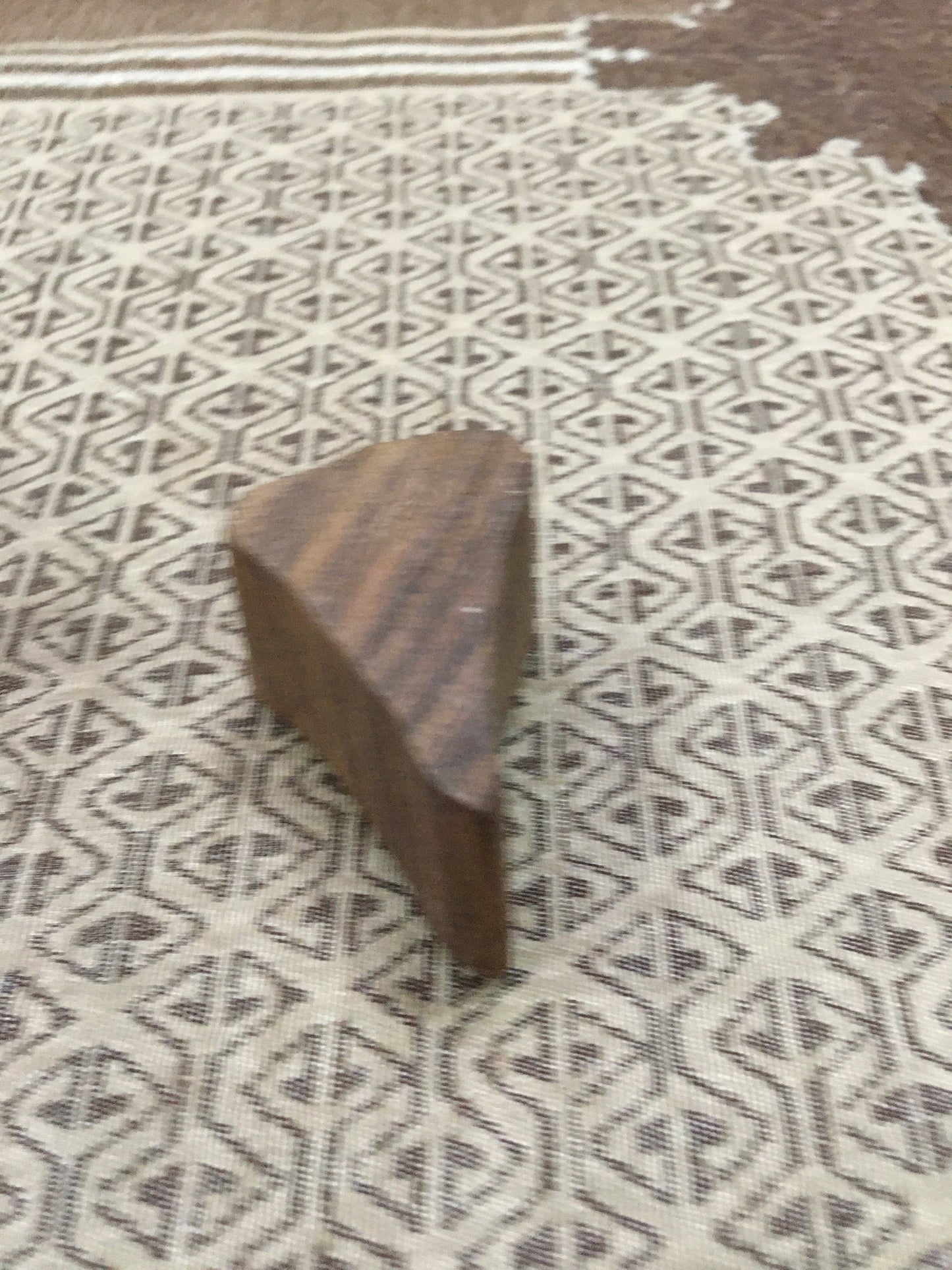 Small stylised seedhead, hand carved Indian wood printing block; textile stamp; pottery stamp,