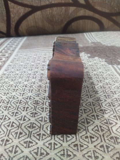 Maedow 04, hand carved Indian wood printing block; textile stamp; pottery stamp,