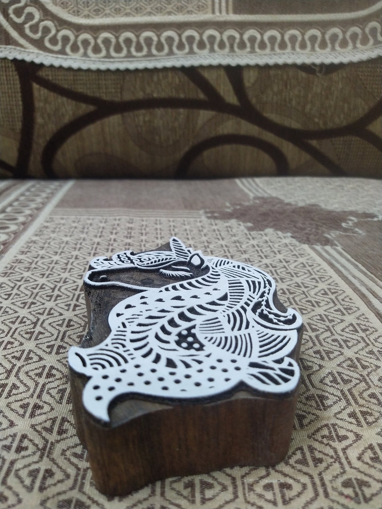 Lady Unicorn pottery stamp ceramic mold scrap booking tjap batik printing floral carved stamps.